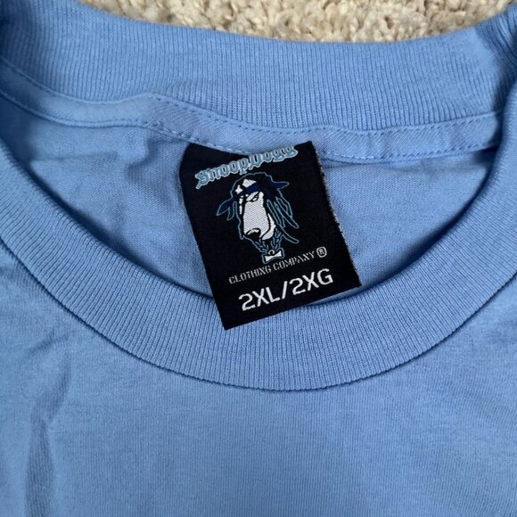VINTAGE Snoop Dog Clothing Shirt Men 2XL Hip Hop Y2K Blue Short Sleeve Cotton - Picture 7 of 8